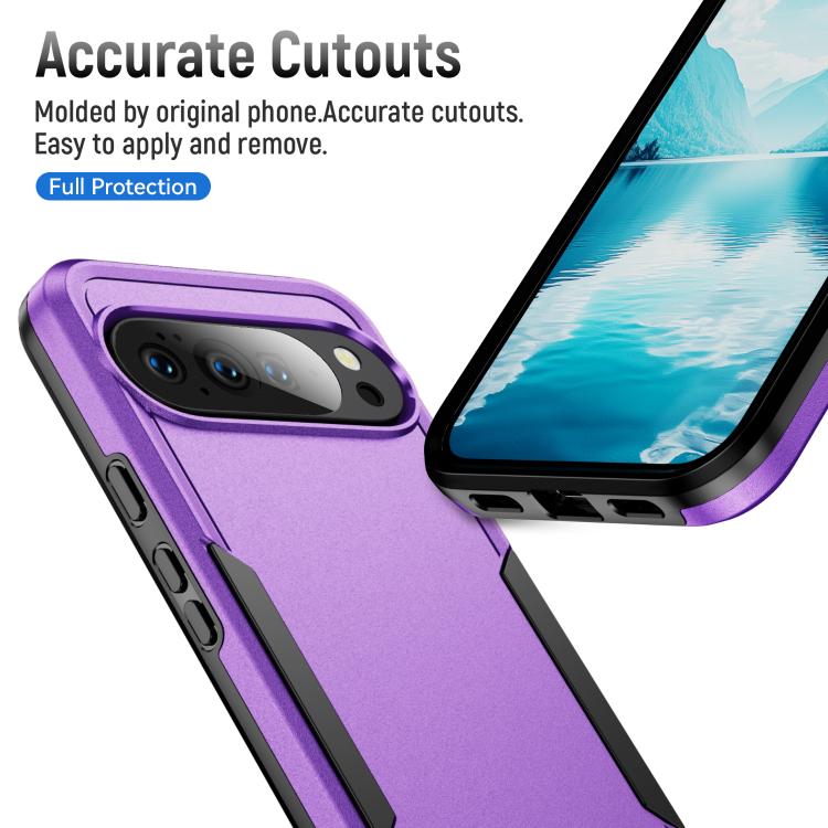 For Google Pixel 10 Pro Pioneer Armor Heavy Duty PC + TPU Phone Case(Purple+Black) - Google Cases by buy2fix | Online Shopping UK | buy2fix