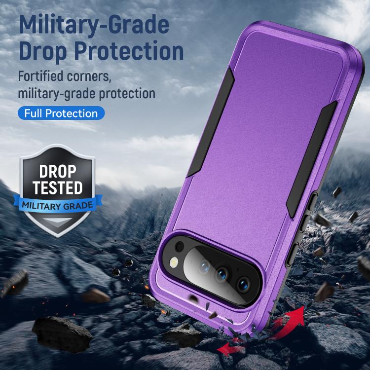 For Google Pixel 10 Pro Pioneer Armor Heavy Duty PC + TPU Phone Case(Purple+Black) - Google Cases by buy2fix | Online Shopping UK | buy2fix