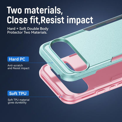 For Google Pixel 10 Pro XL Pioneer Armor Heavy Duty PC + TPU Phone Case(Green+Pink) - Google Cases by buy2fix | Online Shopping UK | buy2fix