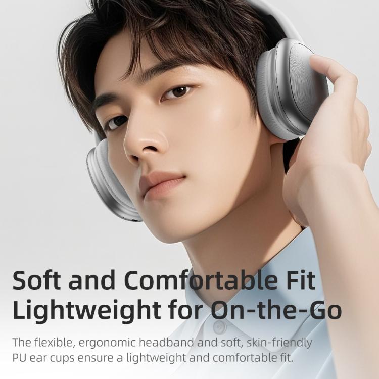 ROCK O5 Head-mounted Bluetooth 5.3 Wireless Headphones(Grey) - Headset & Headphone by ROCK | Online Shopping UK | buy2fix