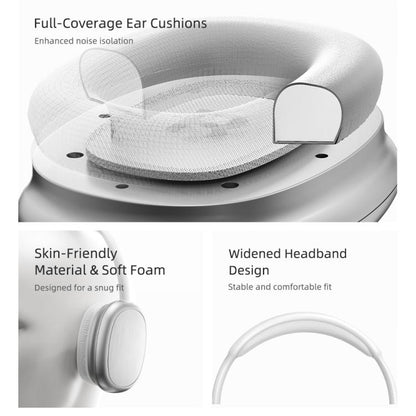 ROCK O5 Head-mounted Bluetooth 5.3 Wireless Headphones(Silver) - Headset & Headphone by ROCK | Online Shopping UK | buy2fix