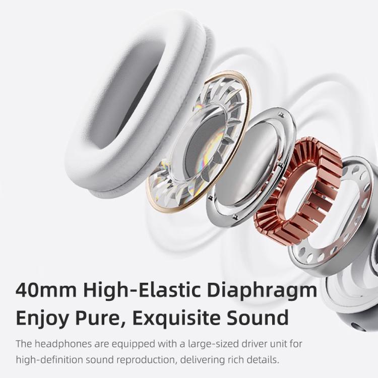 ROCK O5 Head-mounted Bluetooth 5.3 Wireless Headphones(Silver) - Headset & Headphone by ROCK | Online Shopping UK | buy2fix