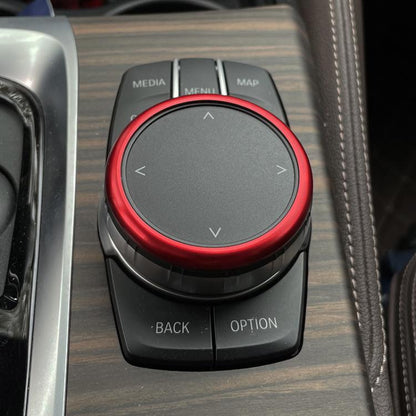 For BMW 2 / 3 / 4 / 5 / 6 / 7 Series Car Multimedia Knob Decorative Ring Cover(Silver) - Decoration Rings by buy2fix | Online Shopping UK | buy2fix