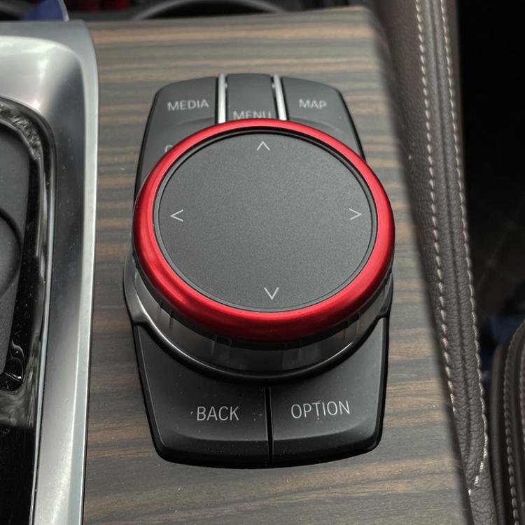 For BMW 2 / 3 / 4 / 5 / 6 / 7 Series Car Multimedia Knob Decorative Ring Cover(Blue) - Decoration Rings by buy2fix | Online Shopping UK | buy2fix