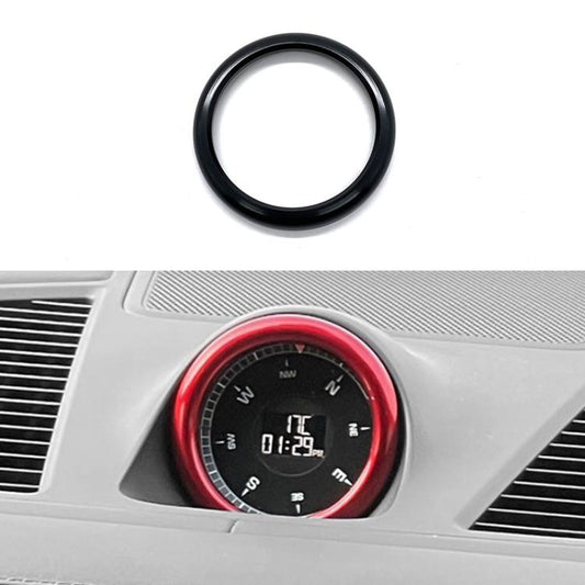 For Porsche Macan / Cayenne / Panamera 911 718 Car Compass Stopwatch Decorative Ring Cover(Black) - Decoration Rings by buy2fix | Online Shopping UK | buy2fix