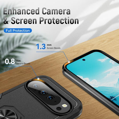 For Google Pixel 10 Pro XL Pioneer Armor Heavy Duty PC + TPU Phone Case with Holder(Black) - Google Cases by buy2fix | Online Shopping UK | buy2fix