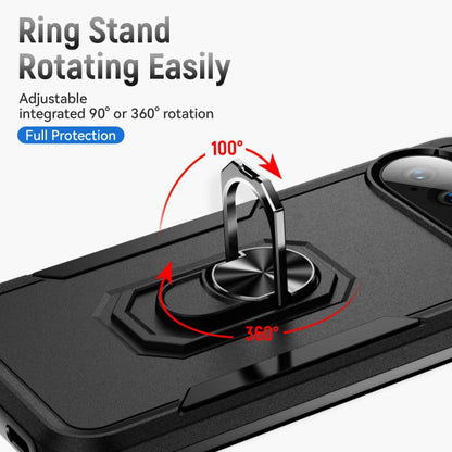 For Google Pixel 10 Pro XL Pioneer Armor Heavy Duty PC + TPU Phone Case with Holder(Black) - Google Cases by buy2fix | Online Shopping UK | buy2fix