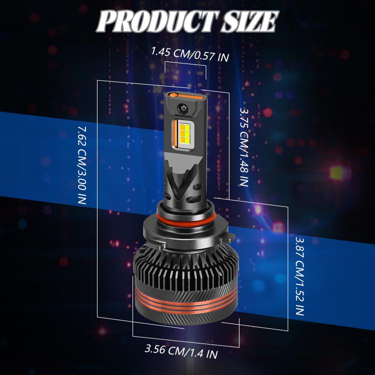 9005 2pcs/Pack 60W 8000LM 6000K Three Color Remote Control Car LED Headlight Bulb - LED Headlamps by buy2fix | Online Shopping UK | buy2fix