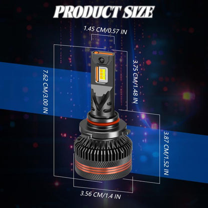 9005 2pcs/Pack 60W 8000LM 6000K Three Color Remote Control Car LED Headlight Bulb - LED Headlamps by buy2fix | Online Shopping UK | buy2fix
