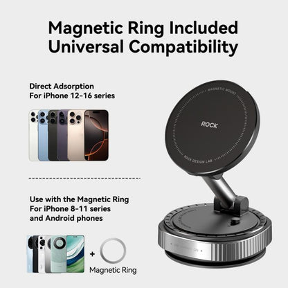 ROCK Q16 RPH1016 Car Electric Vacuum Suction Cup Magnetic Phone Holder(Black) - Universal Car Holders by ROCK | Online Shopping UK | buy2fix