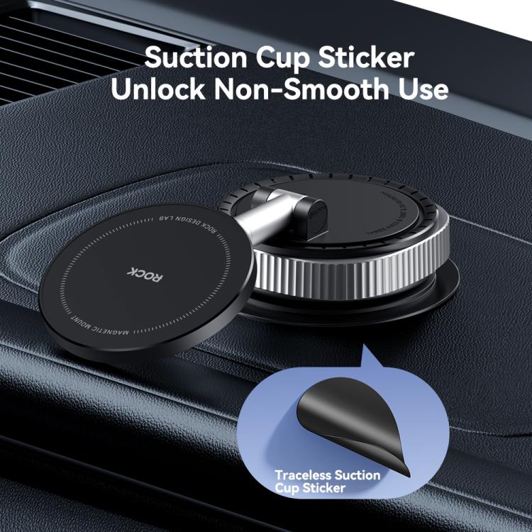 ROCK Q16 RPH1016 Car Electric Vacuum Suction Cup Magnetic Phone Holder(Black) - Universal Car Holders by ROCK | Online Shopping UK | buy2fix