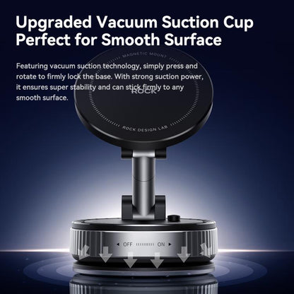 ROCK Q16 RPH1016 Car Electric Vacuum Suction Cup Magnetic Phone Holder(Black) - Universal Car Holders by ROCK | Online Shopping UK | buy2fix