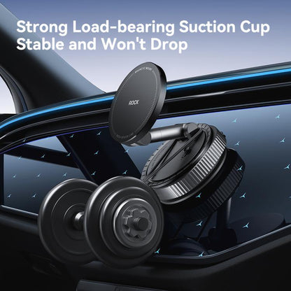 ROCK Q16 RPH1016 Car Electric Vacuum Suction Cup Magnetic Phone Holder(Black) - Universal Car Holders by ROCK | Online Shopping UK | buy2fix