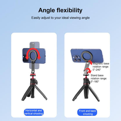 Flymile Magnetic Phone Tripod Mount MagSafe Adapter Phone Holder, Style:Folding Akka Cold Shoe Mount - Ring Holder by buy2fix | Online Shopping UK | buy2fix