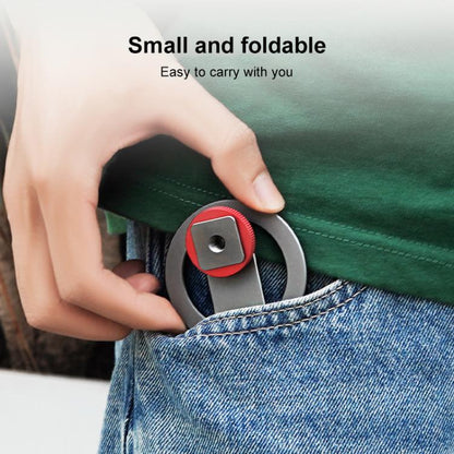 Flymile Magnetic Phone Tripod Mount MagSafe Adapter Phone Holder, Style:Folding Cold Shoe Mount - Ring Holder by buy2fix | Online Shopping UK | buy2fix