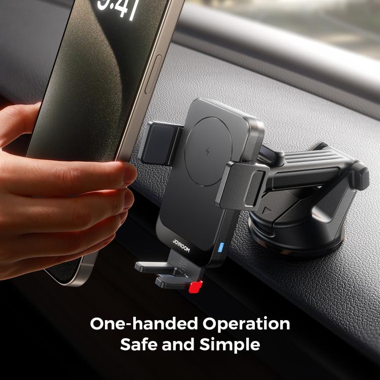 JOYROOM JR-ZS241S 15W Car Wireless Charging Holder(Black) - Wireless Charger Holders by JOYROOM | Online Shopping UK | buy2fix