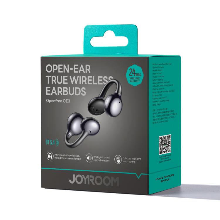 JOYROOM Openfree JR-OE3 Open True Wireless Bluetooth Earphone(Black) - Bluetooth Earphone by JOYROOM | Online Shopping UK | buy2fix