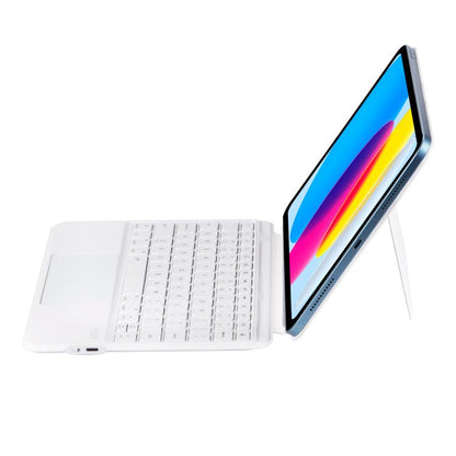 For iPad 2025 / 2022 U8 Magic Folio Ultra-thin RGB Backlight Touchpad BT Keyboard Leather Case(White) - For iPad Pro by buy2fix | Online Shopping UK | buy2fix