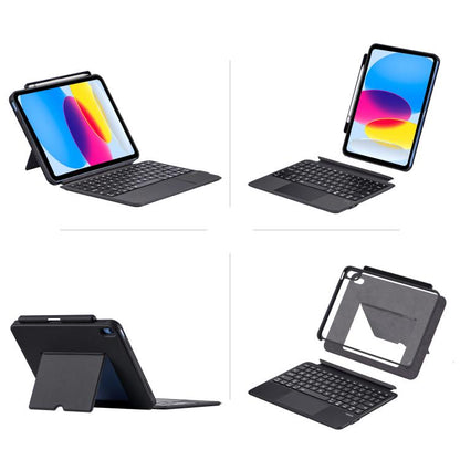 For iPad 2025 / 2022 U8 Magic Folio Ultra-thin RGB Backlight Touchpad BT Keyboard Leather Case(Black) - For iPad Pro by buy2fix | Online Shopping UK | buy2fix