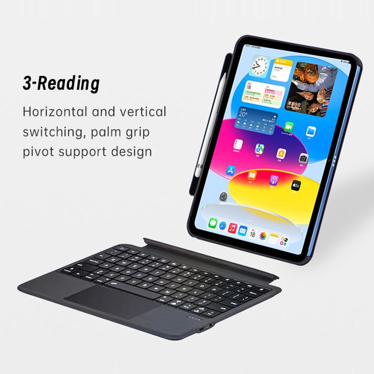 For iPad 2025 / 2022 U8 Magic Folio Ultra-thin RGB Backlight Touchpad BT Keyboard Leather Case(White) - For iPad Pro by buy2fix | Online Shopping UK | buy2fix