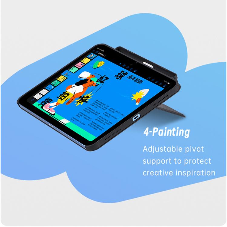 For iPad 2025 / 2022 U8 Magic Folio Ultra-thin RGB Backlight Touchpad BT Keyboard Leather Case(White) - For iPad Pro by buy2fix | Online Shopping UK | buy2fix