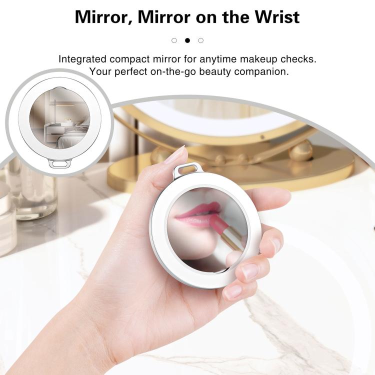 Magnetic MagSafe Aluminum Alloy Aromatherapy Mirror Bracket with Straps(Pink) - Ring Holder by buy2fix | Online Shopping UK | buy2fix