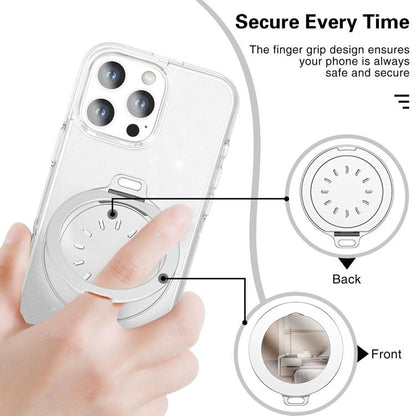 Magnetic MagSafe Aluminum Alloy Aromatherapy Mirror Bracket with Straps(Black) - Ring Holder by buy2fix | Online Shopping UK | buy2fix