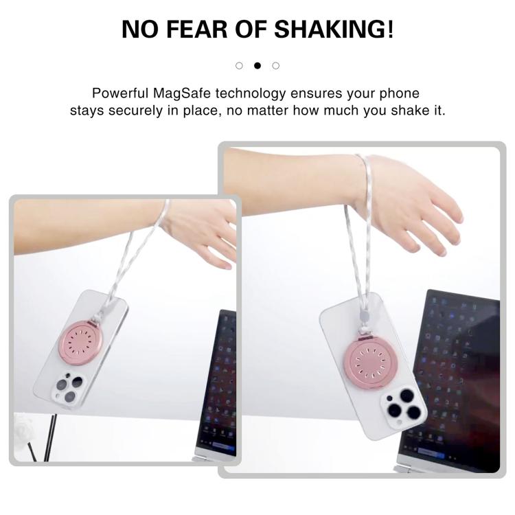 Magnetic MagSafe Aluminum Alloy Aromatherapy Mirror Bracket with Straps(Black) - Ring Holder by buy2fix | Online Shopping UK | buy2fix