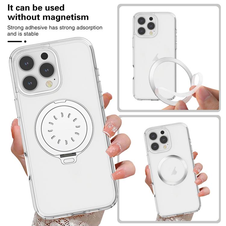 Magnetic MagSafe Aluminum Alloy Aromatherapy Mirror Bracket with Straps(White) - Ring Holder by buy2fix | Online Shopping UK | buy2fix