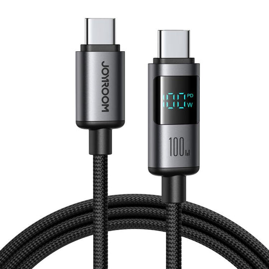 JOYROOM S-A16 Pro Prism Series 100W Digital Display Type-C Fast Charging Data Cable, Length: 1.2m(Black)