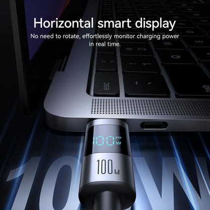 JOYROOM S-A16 Pro Prism Series 100W Digital Display Type-C Fast Charging Data Cable, Length: 1.2m(Black) - USB-C & Type-C Cable by JOYROOM | Online Shopping UK | buy2fix