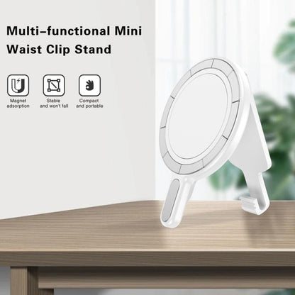 Magnetic MagSafe Phone Holder Belt Clip Electroplating Mirror Bracket(Grey) - Ring Holder by buy2fix | Online Shopping UK | buy2fix