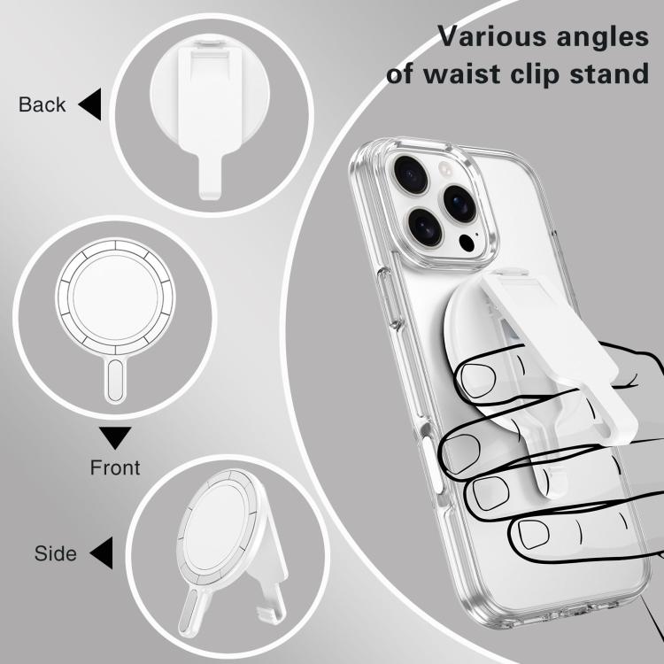 Magnetic MagSafe Phone Holder Belt Clip Electroplating Mirror Bracket(Rose Gold) - Ring Holder by buy2fix | Online Shopping UK | buy2fix