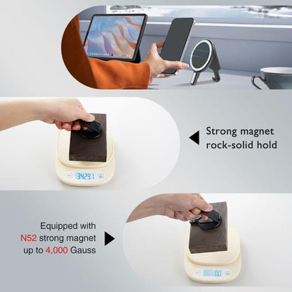 Magnetic MagSafe Phone Holder Belt Clip Electroplating Mirror Bracket(Rose Gold) - Ring Holder by buy2fix | Online Shopping UK | buy2fix