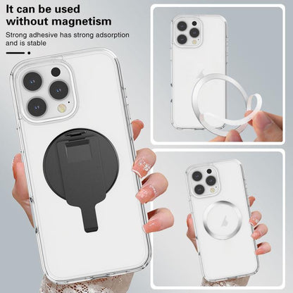 Magnetic MagSafe Phone Holder Belt Clip Electroplating Mirror Bracket(Silver) - Ring Holder by buy2fix | Online Shopping UK | buy2fix