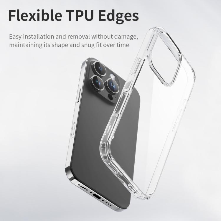 For iPhone 16 Plus ROCK Pure Series Clear PC Hybrid TPU Phone Case(Transparent) - iPhone 16 Plus Cases by ROCK | Online Shopping UK | buy2fix