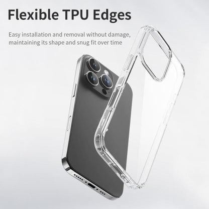 For iPhone 16 Plus ROCK Pure Series Clear PC Hybrid TPU Phone Case(Transparent) - iPhone 16 Plus Cases by ROCK | Online Shopping UK | buy2fix