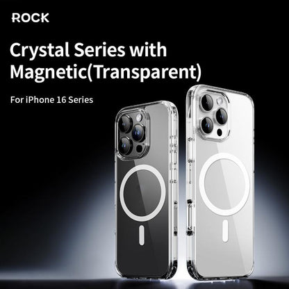 For iPhone 16 Pro ROCK JingDun Series Clear MagSafe PC Hybrid TPU Phone Case(Transparent) - iPhone 16 Pro Cases by ROCK | Online Shopping UK | buy2fix
