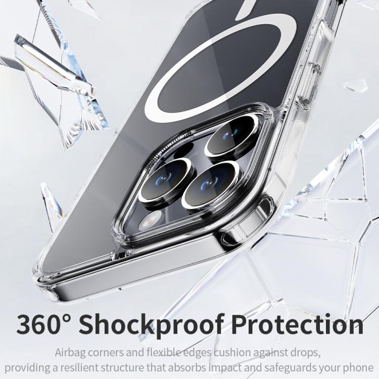 For iPhone 16 Plus ROCK JingDun Series Clear MagSafe PC Hybrid TPU Phone Case(Transparent) - iPhone 16 Plus Cases by ROCK | Online Shopping UK | buy2fix