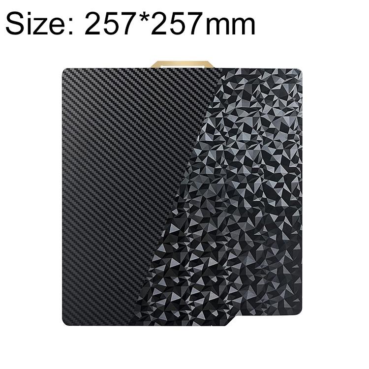 PET Carbon Fiber PEO Diamond Film Double-Sided 3D Printer Build Plate, Size:257x257mm - Parts by buy2fix | Online Shopping UK | buy2fix