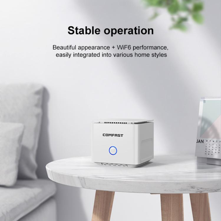 COMFAST CF-WR653AX 1500Mbps 2.4GHz / 5.8GHz Dual-Band Gigabit WiFi 6 Mesh Router, Plug:EU Plug - Wireless Routers by COMFAST | Online Shopping UK | buy2fix