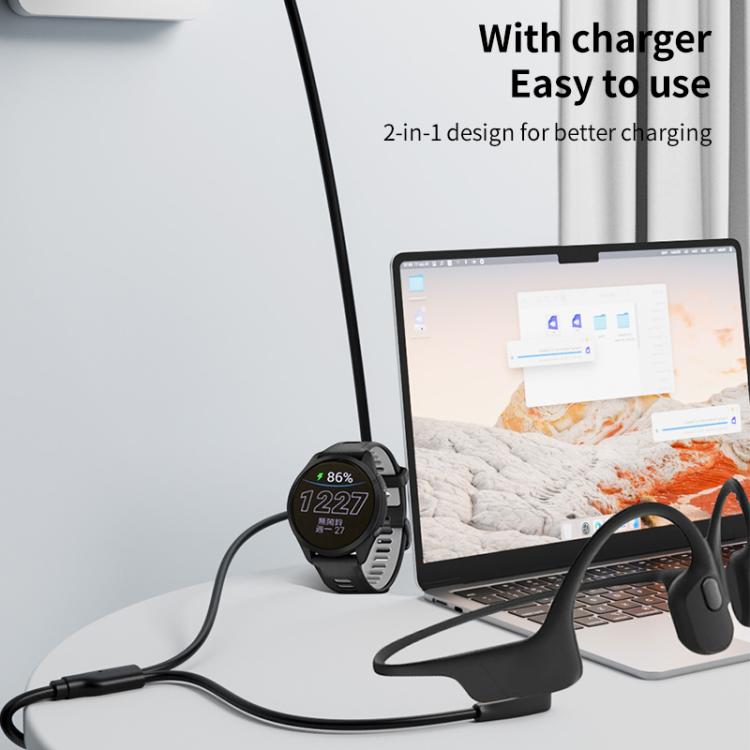2 in 1 Earphone & Smart Watch Charging Adapter Cable for Shokz & Garmin, Interface:USB - Earphone Adapter by buy2fix | Online Shopping UK | buy2fix