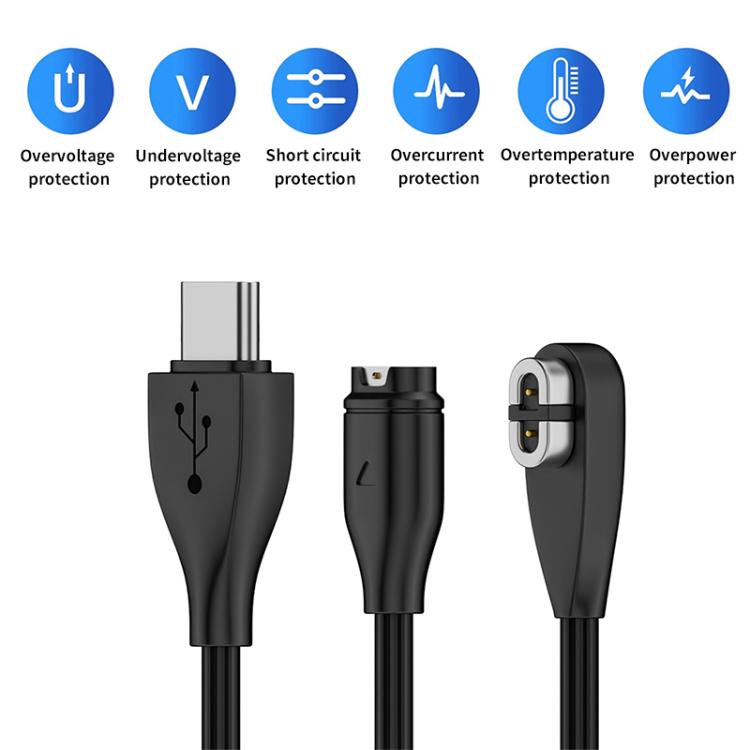 2 in 1 Earphone & Smart Watch Charging Adapter Cable for Shokz & Garmin, Interface:Type-C - Earphone Adapter by buy2fix | Online Shopping UK | buy2fix