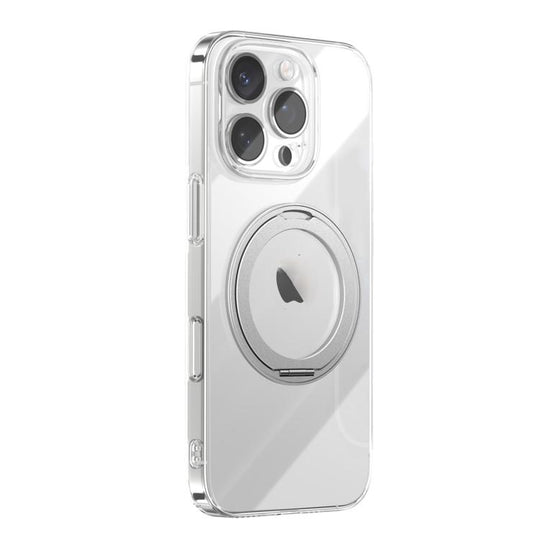 For iPhone 16 Pro JOYROOM JR-16JL6 Ultra-Thin Magnetic Phone Case with 360 Rotatable Ring(Silver)