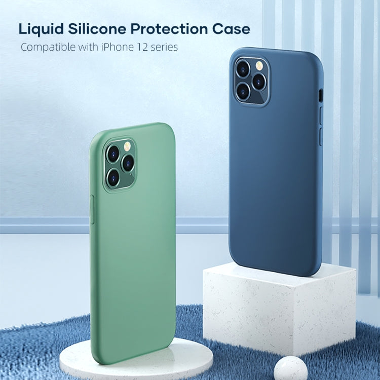 For iPhone 12 mini ROCK Liquid Silicone Shockproof Protective Case(Blue) - iPhone 12 mini Cases by ROCK | Online Shopping UK | buy2fix