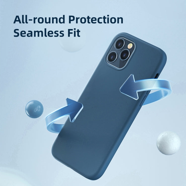 For iPhone 12 mini ROCK Liquid Silicone Shockproof Protective Case(Blue) - iPhone 12 mini Cases by ROCK | Online Shopping UK | buy2fix