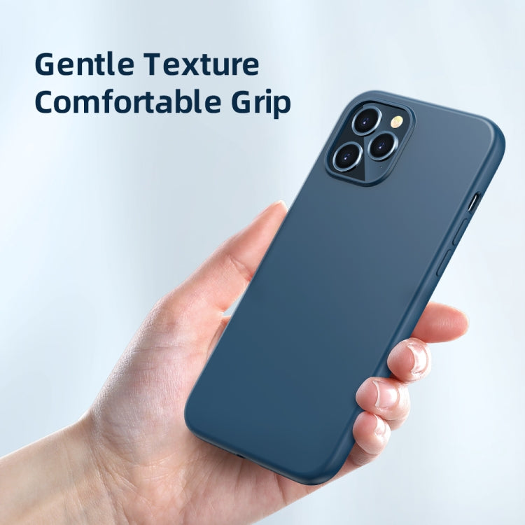 For iPhone 12 mini ROCK Liquid Silicone Shockproof Protective Case(Blue) - iPhone 12 mini Cases by ROCK | Online Shopping UK | buy2fix