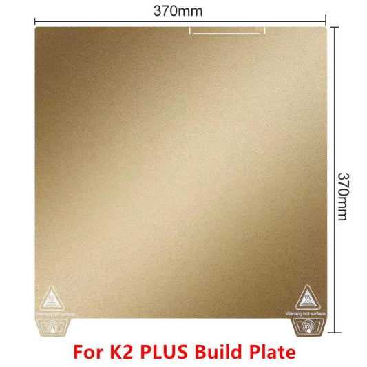 3D Printer Build Plate Spring Steel Sheet For Creality K2 Plus, Style:Gold / Double-sided PEI Coating - Parts by buy2fix | Online Shopping UK | buy2fix