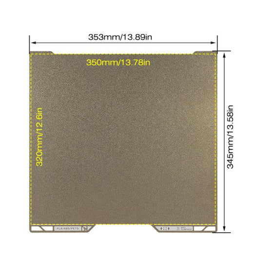3D Printer Build Plate Spring Steel Sheet For Bambu Lab H2D, Style:Double-sided PEI Coating - Parts by buy2fix | Online Shopping UK | buy2fix