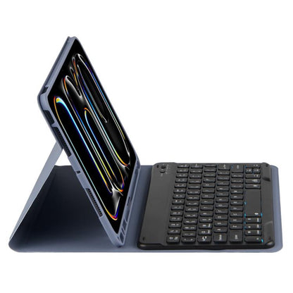 For iPad Air 5 / Air 4 10.9 Colorful Backlight Bluetooth Keyboard Leather Tablet Case(Dark Purple) - For iPad Air by buy2fix | Online Shopping UK | buy2fix